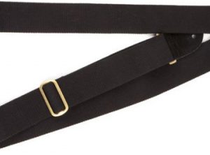 FENDER 2" COTTON/LEATHER GUITAR STRAP, BLACK