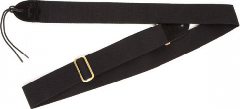 FENDER 2" COTTON/LEATHER GUITAR STRAP, BLACK