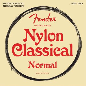 FENDER USA NYLON CLASSICAL GUITAR STRING SET, CLEAR/SILVER