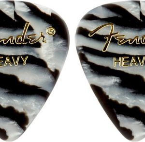 FENDER 351 SHAPE CLASSIC CELLULOID 12-PACK, ZEBRA, THIN