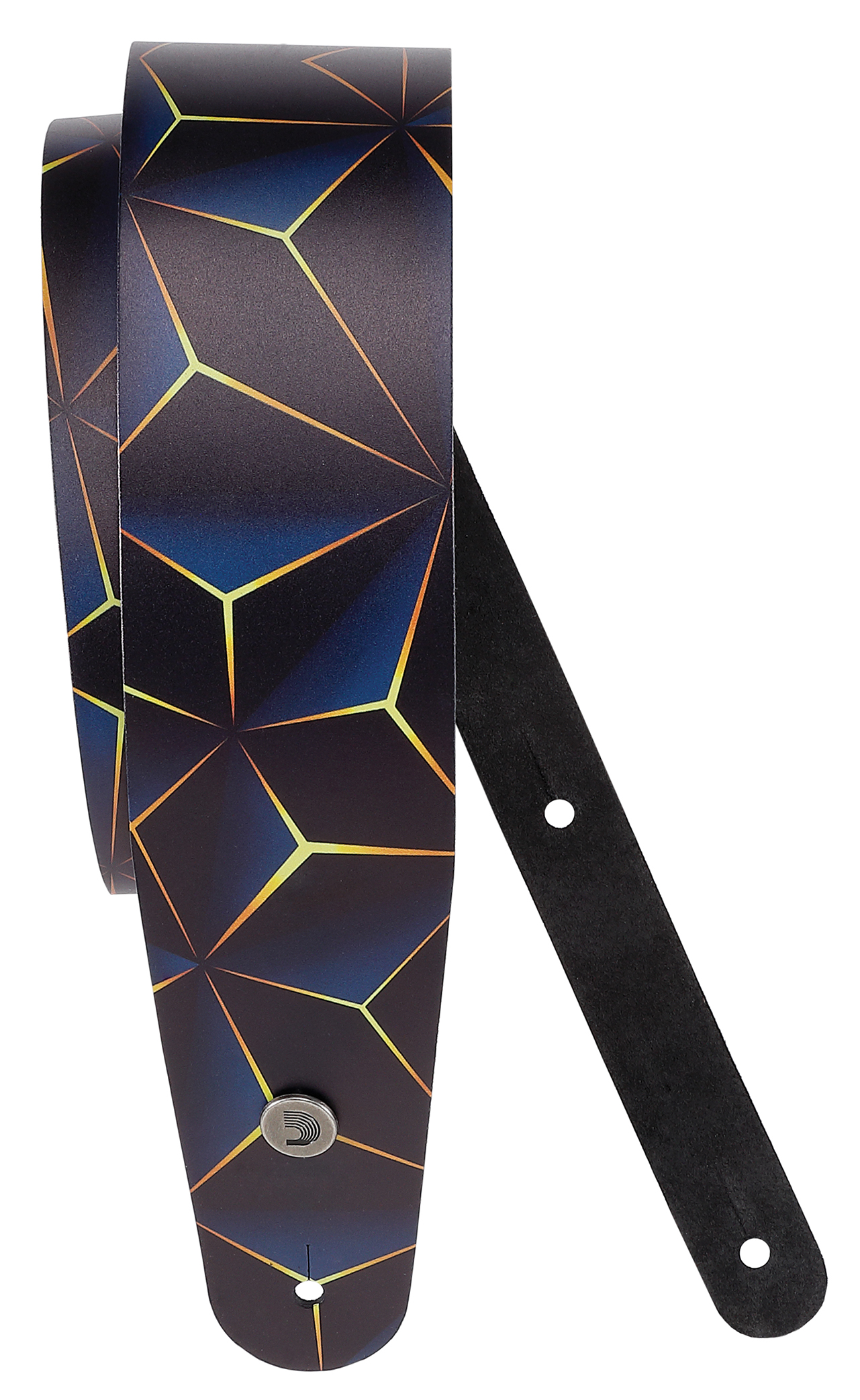 D'ADDARIO PRINTED LEATHER GUITAR STRAP, OPTIC ART