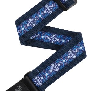 D'ADDARIO DELUXE COTTON GUITAR STRAP, BLUE