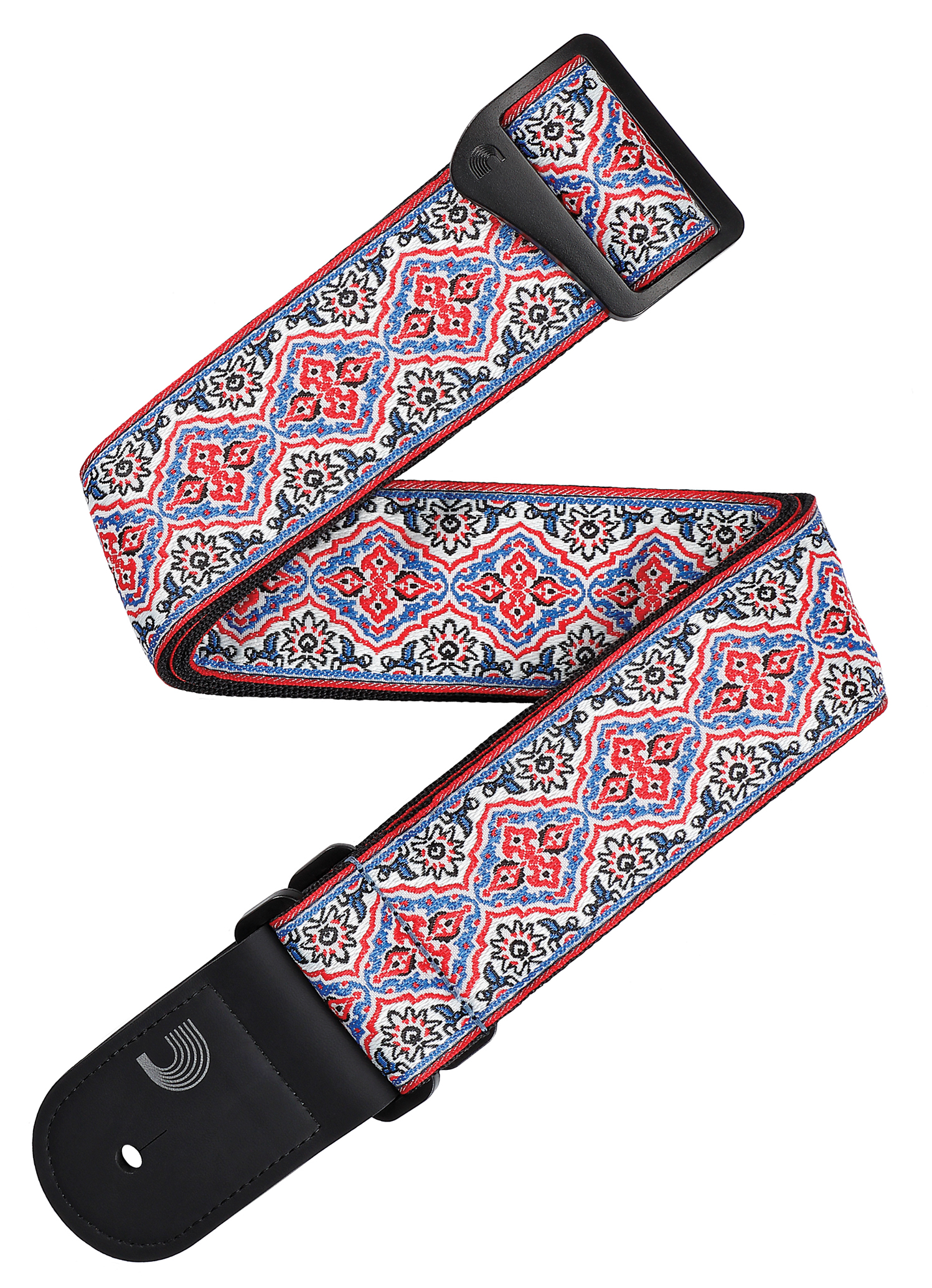 D'ADDARIO ECO COMFORT PERSIAN WOVEN WHITE GUITAR STRAP