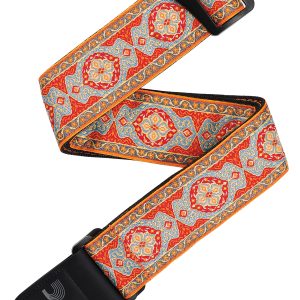 D'ADDARIO ECO COMFORT PERSIAN WOVEN YELLOW GUITAR STRAP