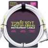 ERNIE BALL INSTRUMENT CABLE, STRAIGHT/ANGLE WHITE, 10FT
