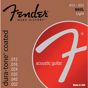FENDER DURA-TONE COATED ACOUSTIC GUITAR STRING SET, 80/20 BRONZE