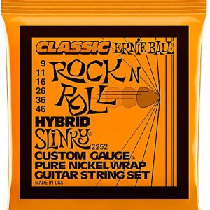 ERNIE BALL CLASSIC SLINKY HYBRID ROCK N ROLL 9-46 NICKEL ELECTRIC