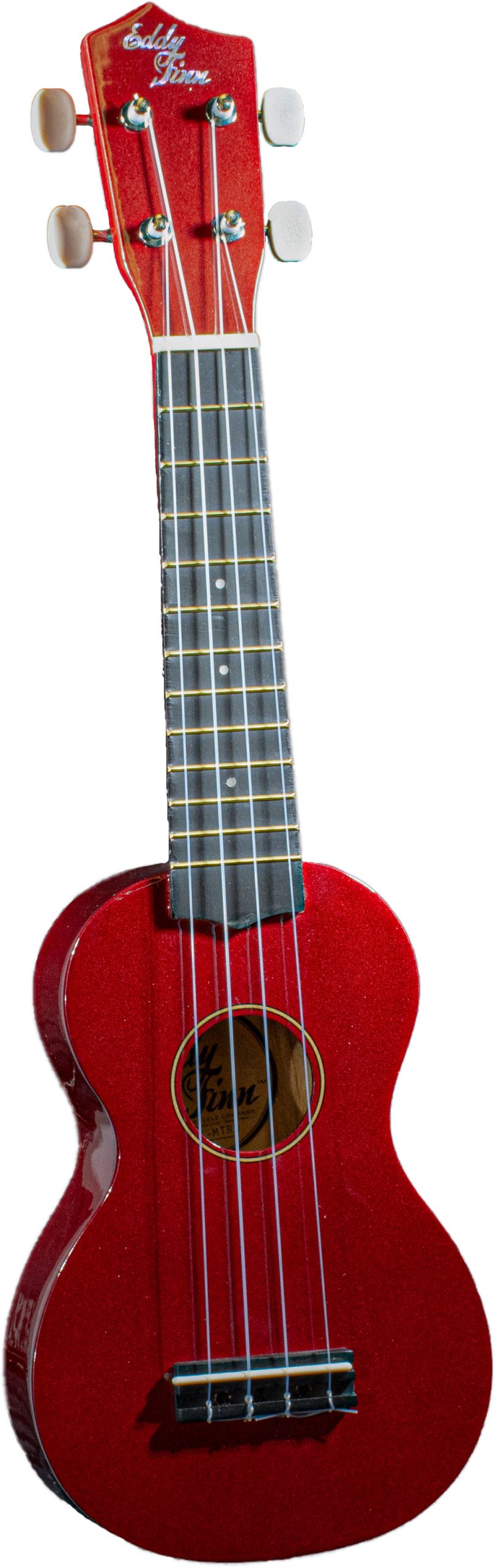 EDDY FINN SOPRANO UKULELE WITH BAG, METALLIC RED