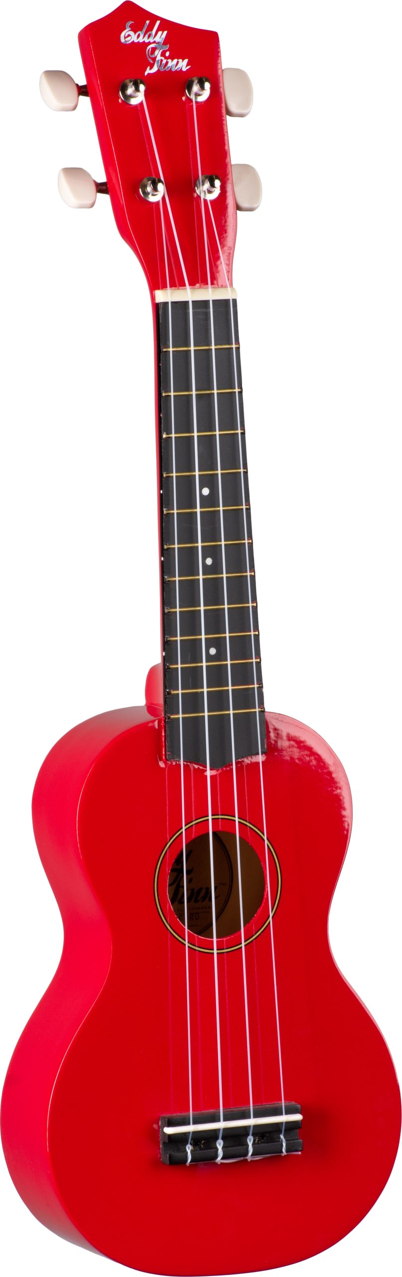 EDDY FINN SOPRANO UKULELE WITH BAG, GLOSS FINISH, RED