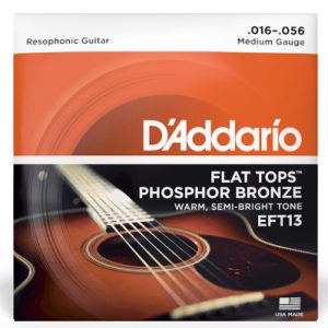 D'ADDARIO FLAT TOPS PHOSPHOR BRONZE RESOPHONIC GUITAR STRING SET