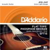 D'ADDARIO FLAT TOPS PHOSPHOR BRONZE ACOUSTIC GUITAR STRING SET