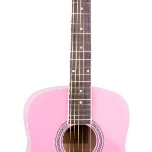 INDIANA RUNT SERIES GUITAR, PINK GLOSS FINISH, 3/4 SIZE