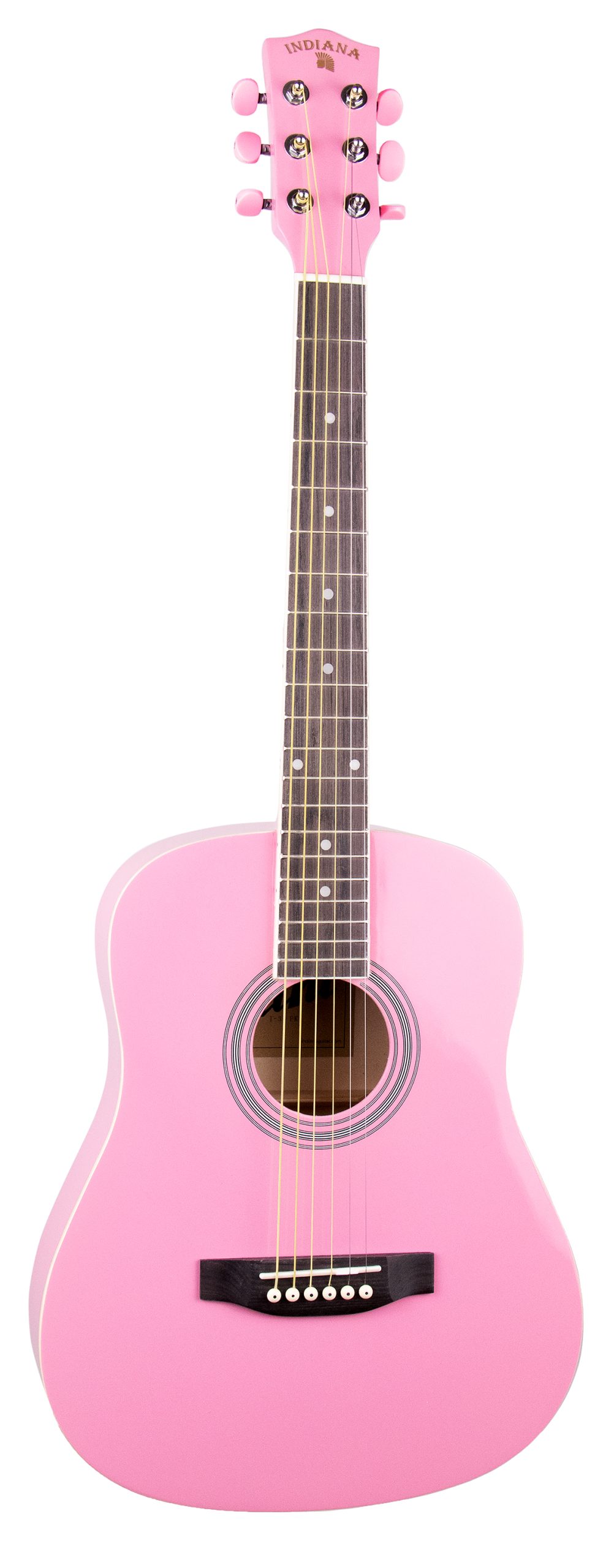 INDIANA RUNT SERIES GUITAR, PINK GLOSS FINISH, 3/4 SIZE
