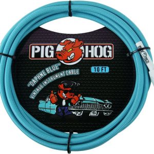 PIG HOG VINTAGE SERIES INSTRUMENT CABLE, 10FT, DAPHNE BLUE