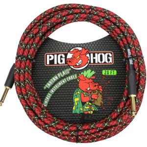 PIG HOG VINTAGE SERIES INSTRUMENT CABLE, 20FT, TARTAN PLAID